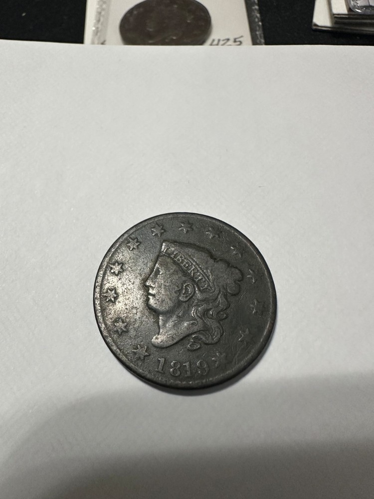 1819 large cent Sm Date VF