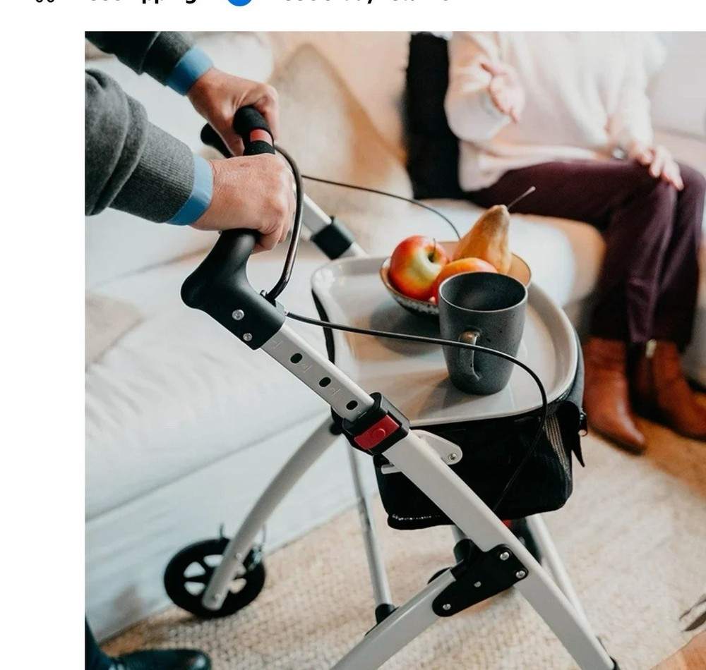 KMINA PRO - Lightweight Rollator Walker - Black