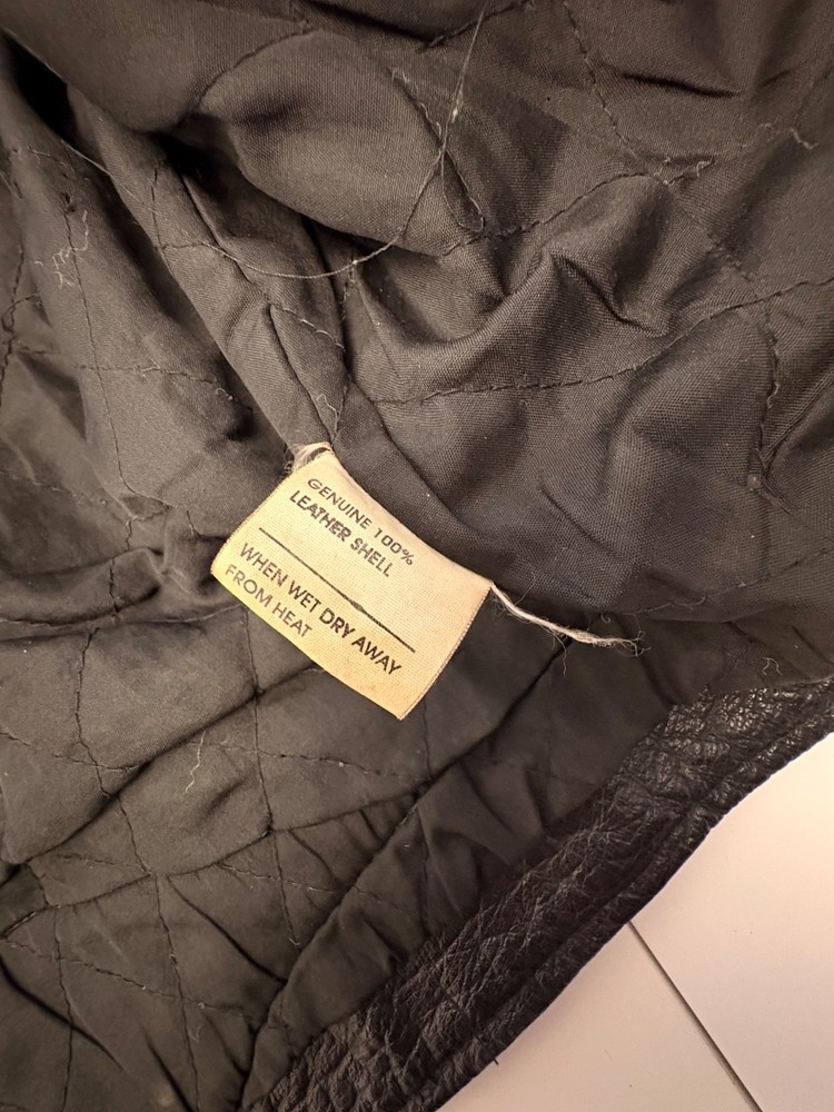 Harley Eagle Patch Leather Biker Jacket (aftermarket)