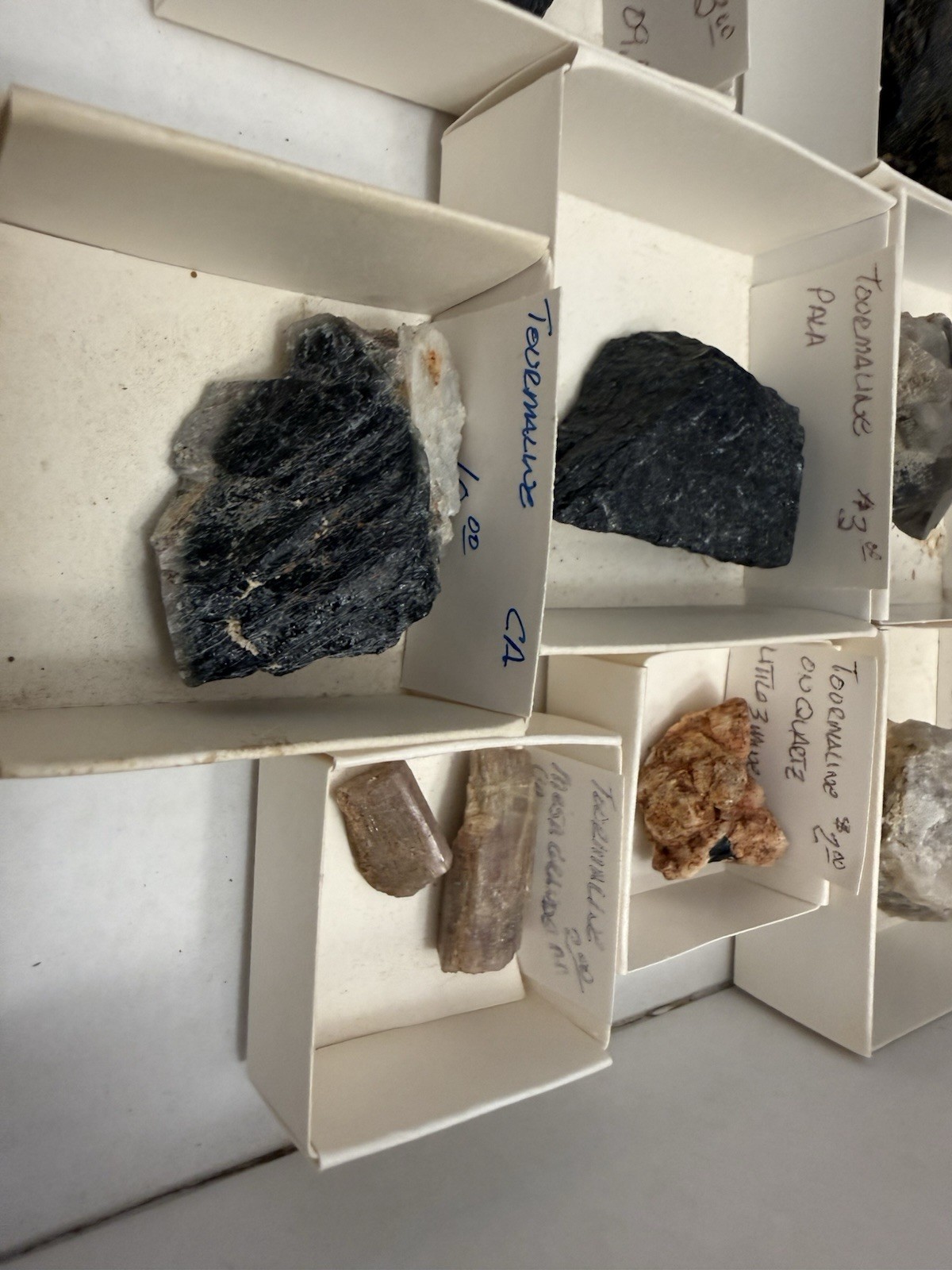 over 20 tourmaline specimens pala chief mine ca little three