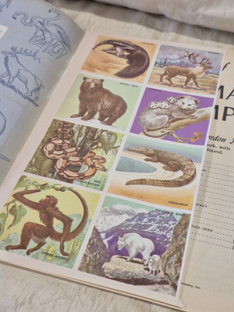 Vintage Golden Stamp Book Lot Dogs & Animal Stamps 1970s Kids Activity Books