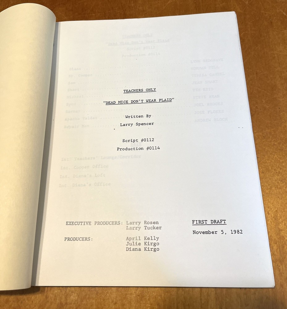 NEW LOWER PRICE 2 Original TEACHERS ONLY Scripts 1982 Sitcom Great Condition