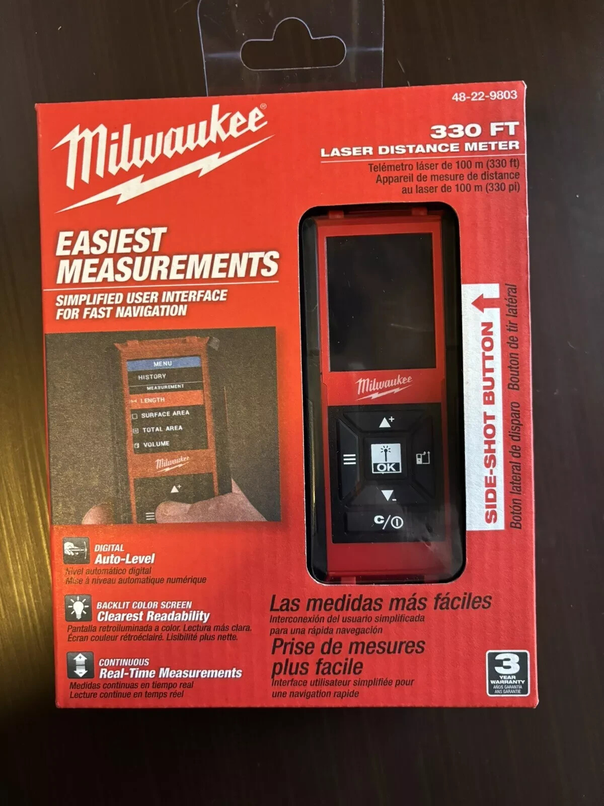 Milwaukee 48229803 Laser Distance Meter 330 FT- Black