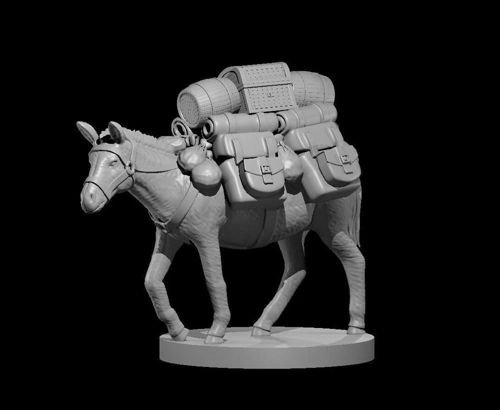 Pack Mule Monster Manual 28mm Scale DND D&D Tabletop Mini