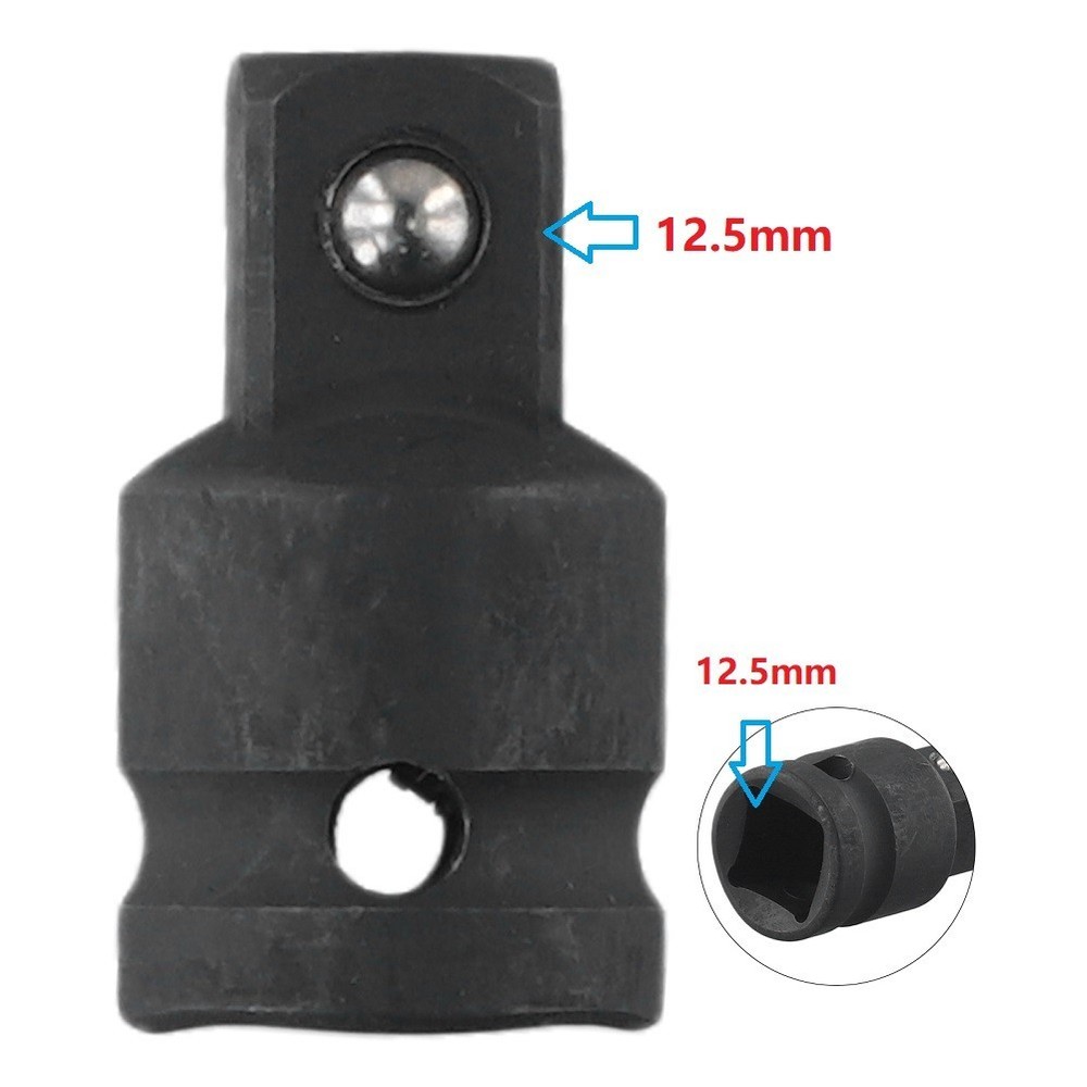 Tool Convertor Adapter 1/2 To 1/2 Adapter Adaptor Black Practical Useful