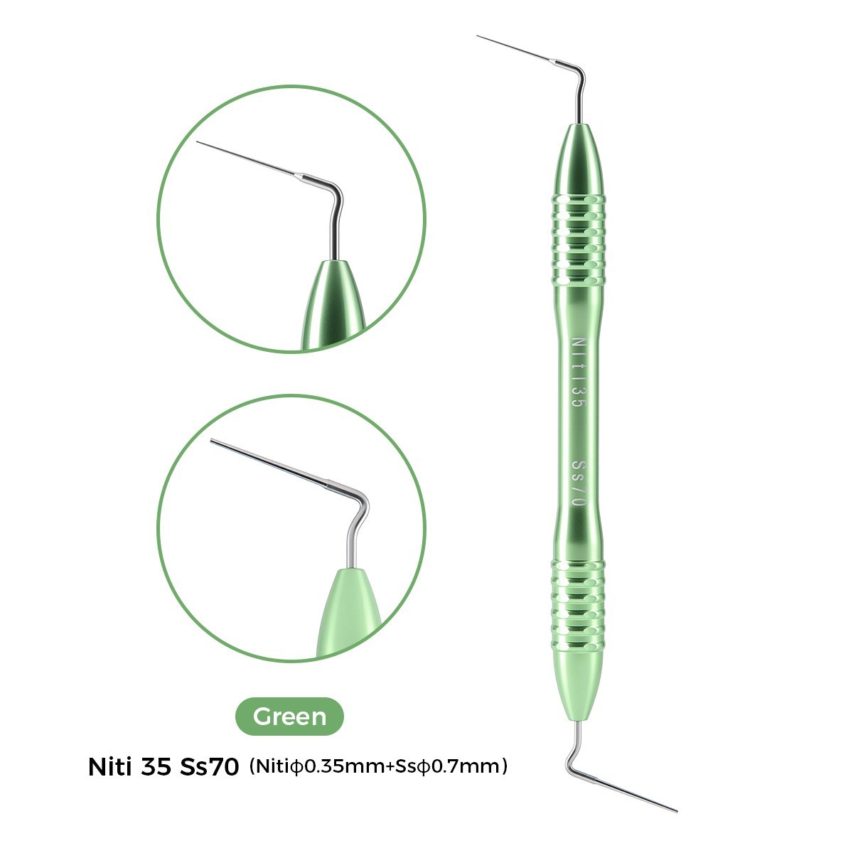 Dental Endo Use Condenser/Warm Gutta Percha Tips NITI Stainless Hand Plugger Set