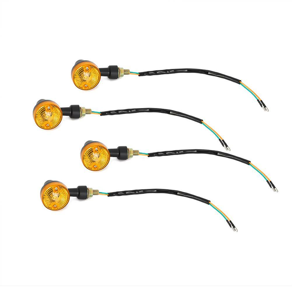 4PCS AMBER LED INDICATORS 6V TURN SIGNAL LIGHT MOTORCYCLE BLINKER LIGHTS KIT US