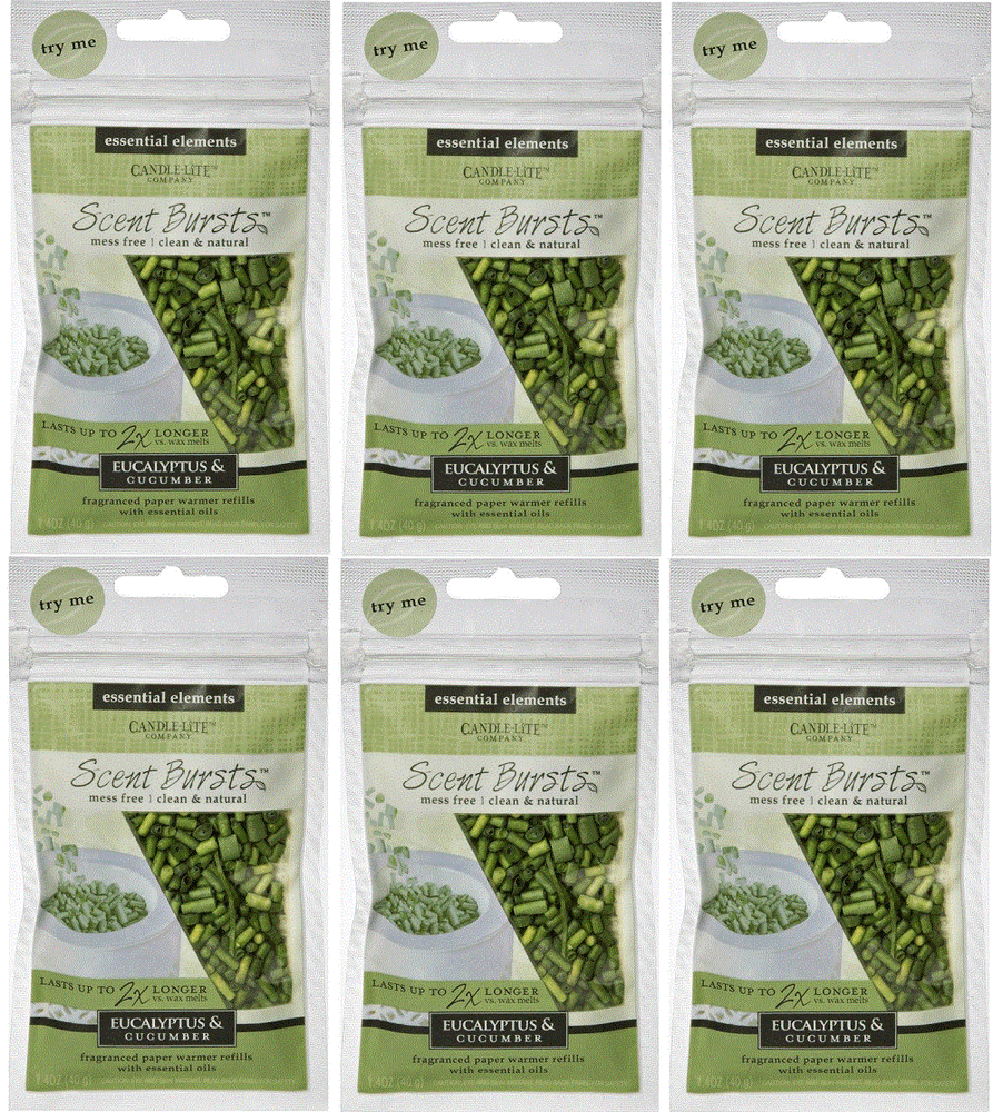 6 Pack Essential Elements Scent Bursts Eucalyptus & Cucumber