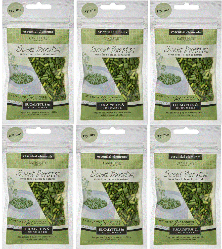 6 Pack Essential Elements Scent Bursts Eucalyptus & Cucumber