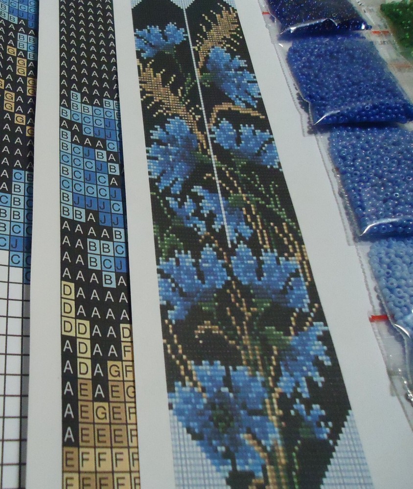 Kit for making a necklace gerdan. Beading Loom Pattern. #M12