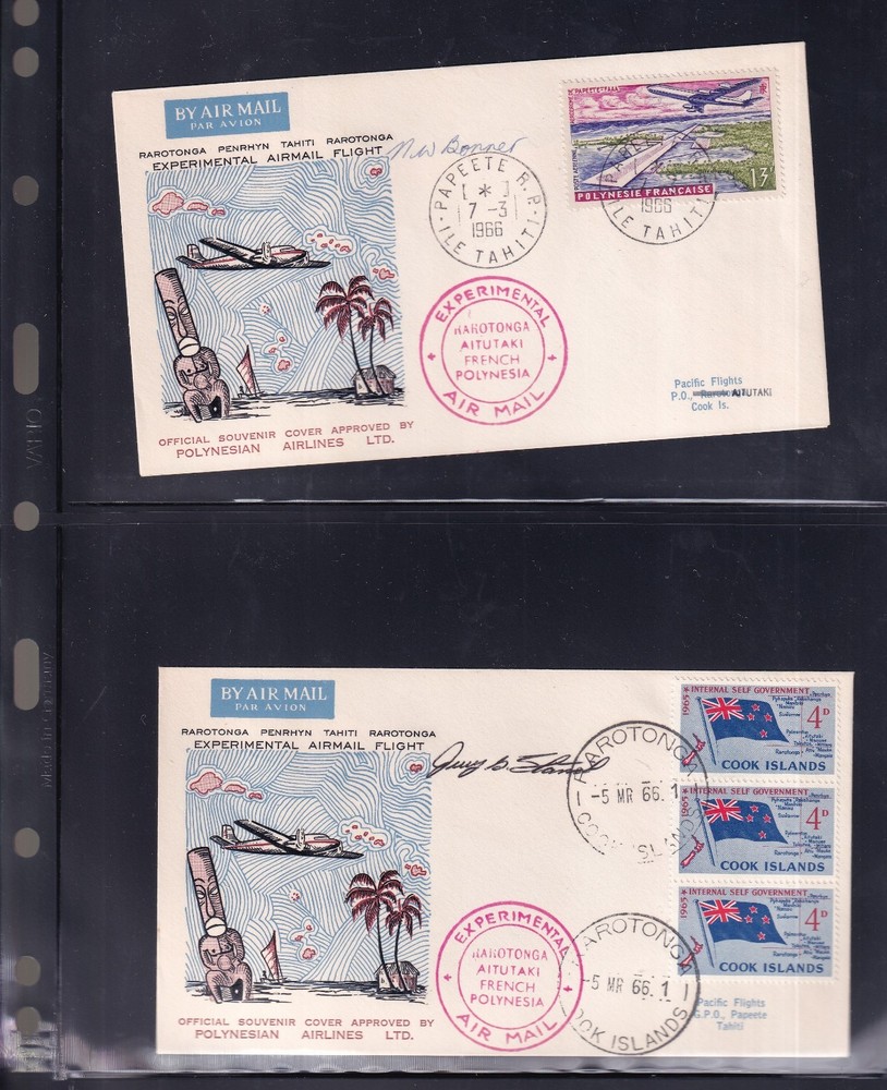 1966 EXPERIMENTAL FLIGHT COVERS 8 SIGNED