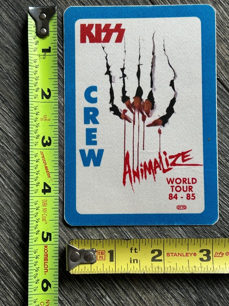 KISS Satin Pass CREW Animalize Concert Tour Unused Vintage Kiss Memorabilia