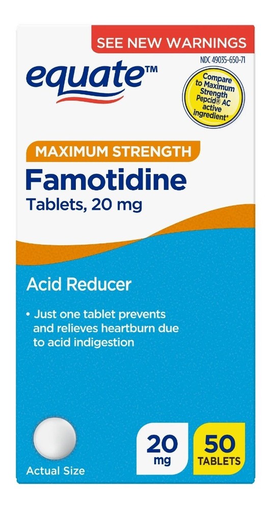 Equate Maximum Strength Acid Reducer 20 mg, 50 Count