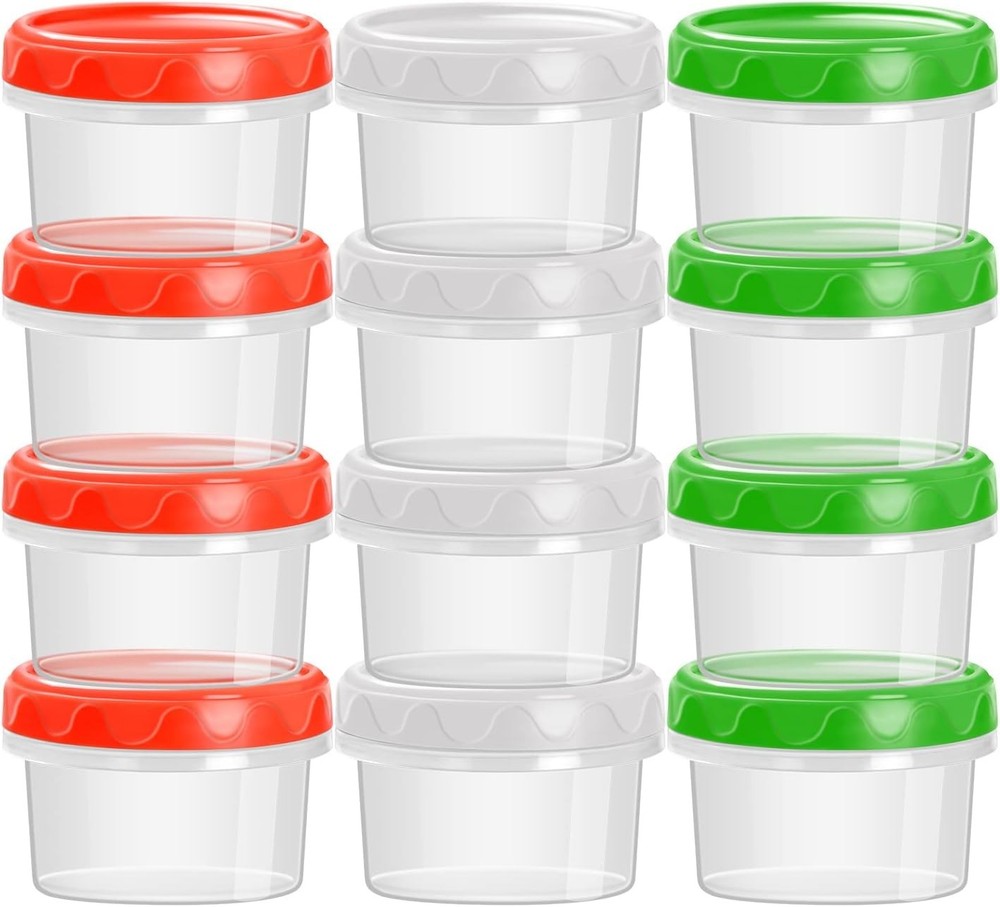 8 oz Small Freezer Containers W/ Lids Stackable Plastic Food Storage Container 1