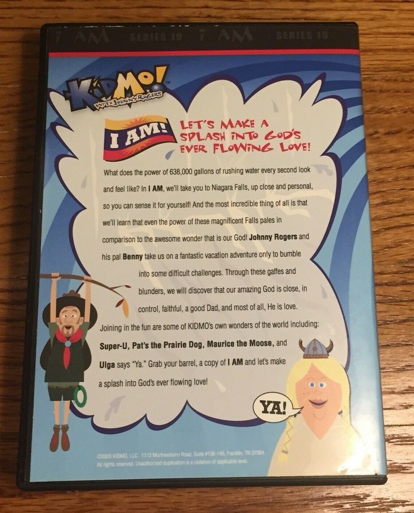 KidMo With Johnny Rogers I Am! 5 Week Complete Program Pack Print Materials DVDs