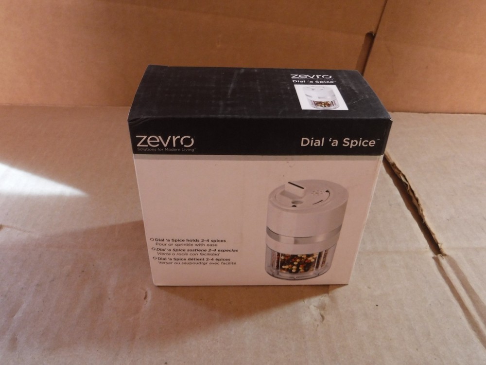NEW ZEVRO KCH-06111 DIAL-A-SPICE MULTIPLE SPICE CONTAINER WHITE