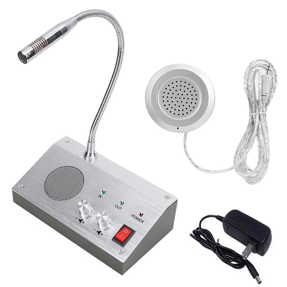 Loud Outer Microphone Window Intercom System Interphone System Ticket Office