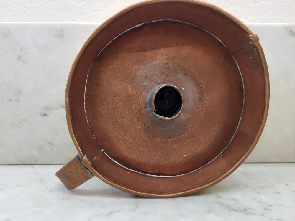 Solid Copper Candle Holder Rustic Cottagecore Farmhouse Handmade