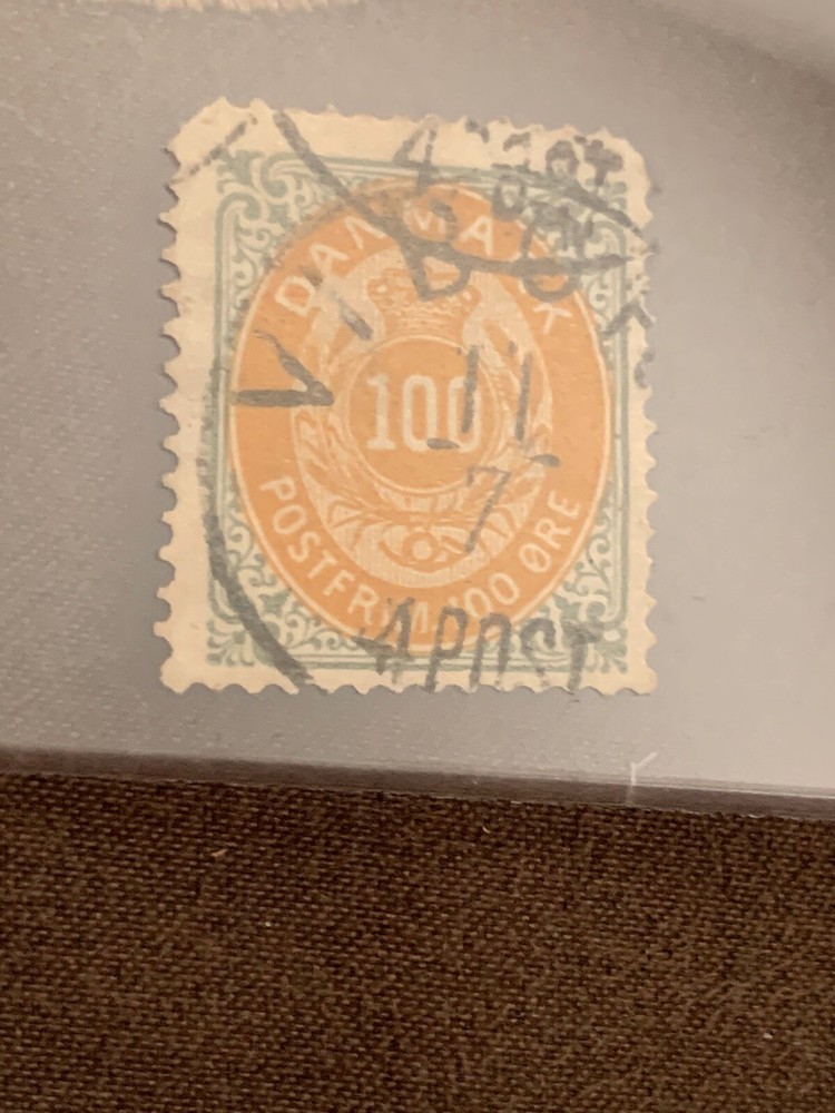 Denmark 1875-79 Stamp K6 Yellow
