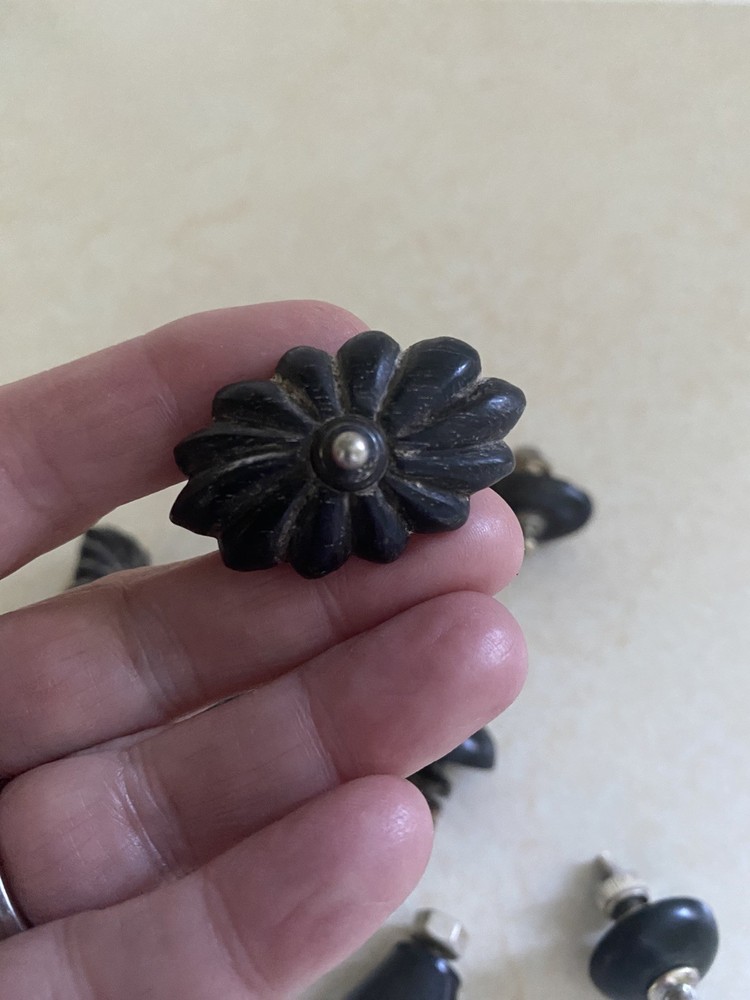 10 Victorian silver plate Bakelite Old Pewter Tea pot lid Knobs Top finials Knob