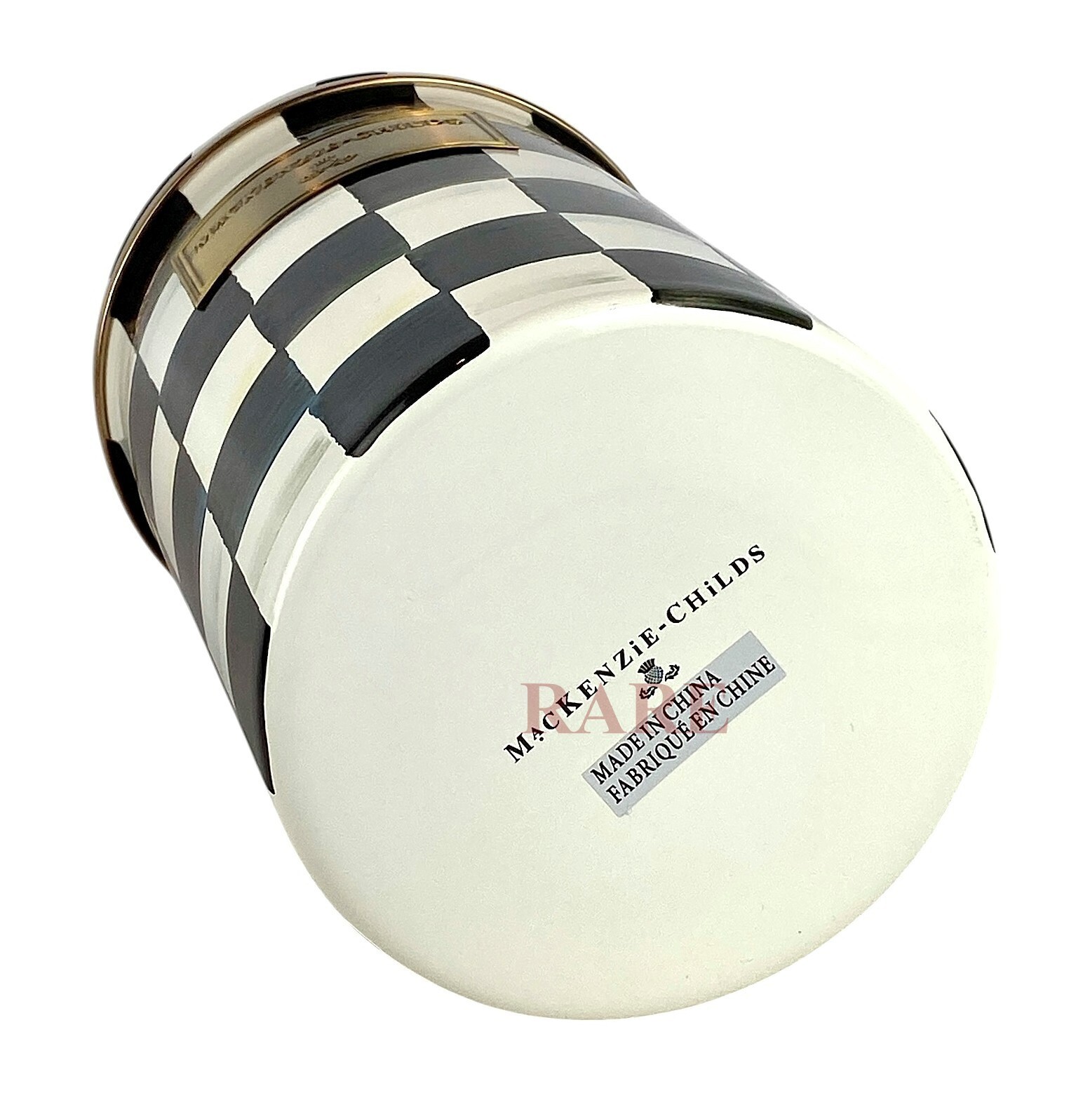MacKenzie-Childs Courtly Check Enamel Large 9.75" Tall Canister New No Box