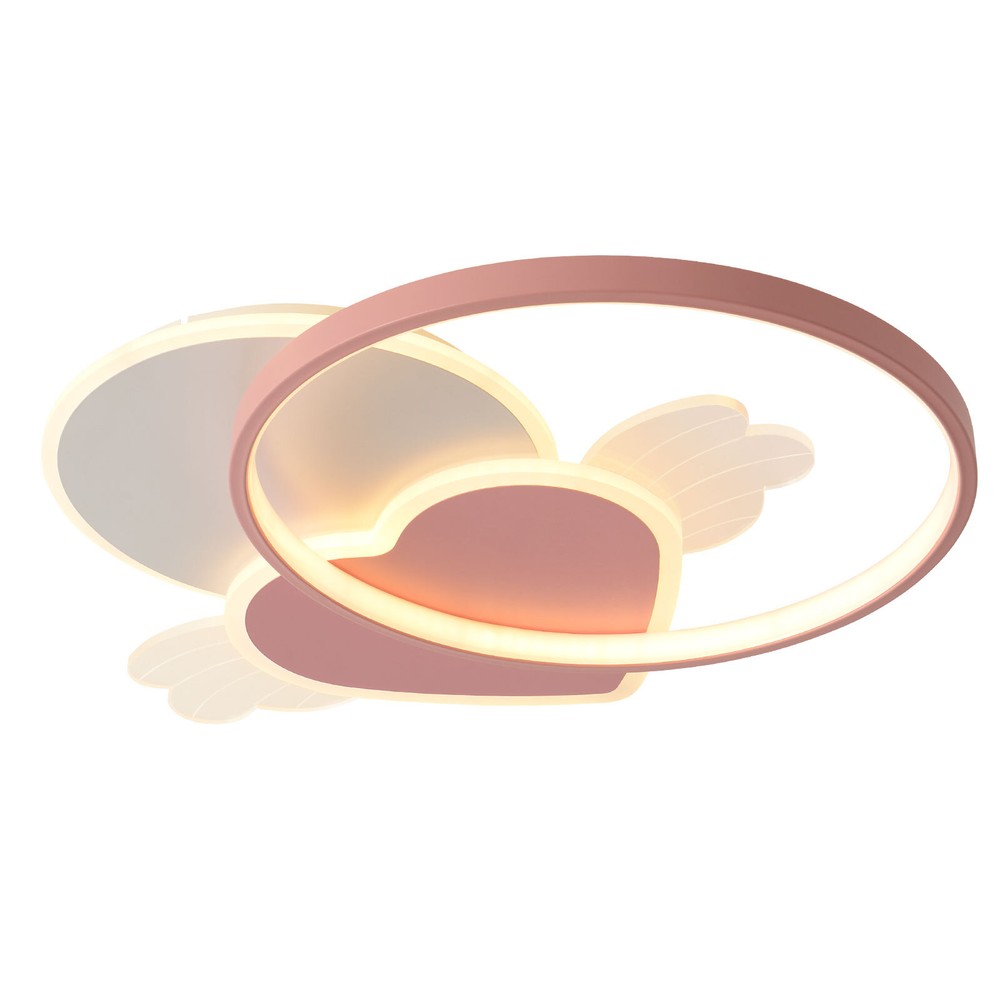 Dimmable LED Round Ceiling Light Flush Mount Fixture Remote Control 40W