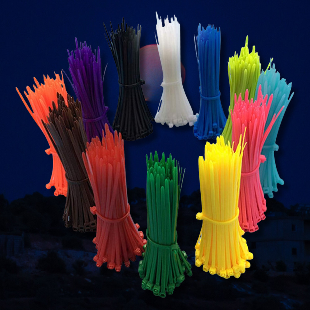 1200 Pieces Colored Zip Ties Cable Colorful Multi-Purpose Assorted Self-Locking