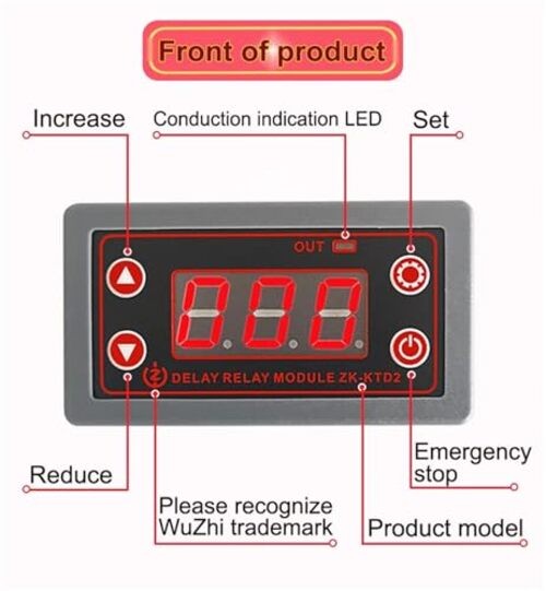 ZK-KTD2 DC 5-30V Delay Relay Module, 5A Multi-Function Timer for Industrial