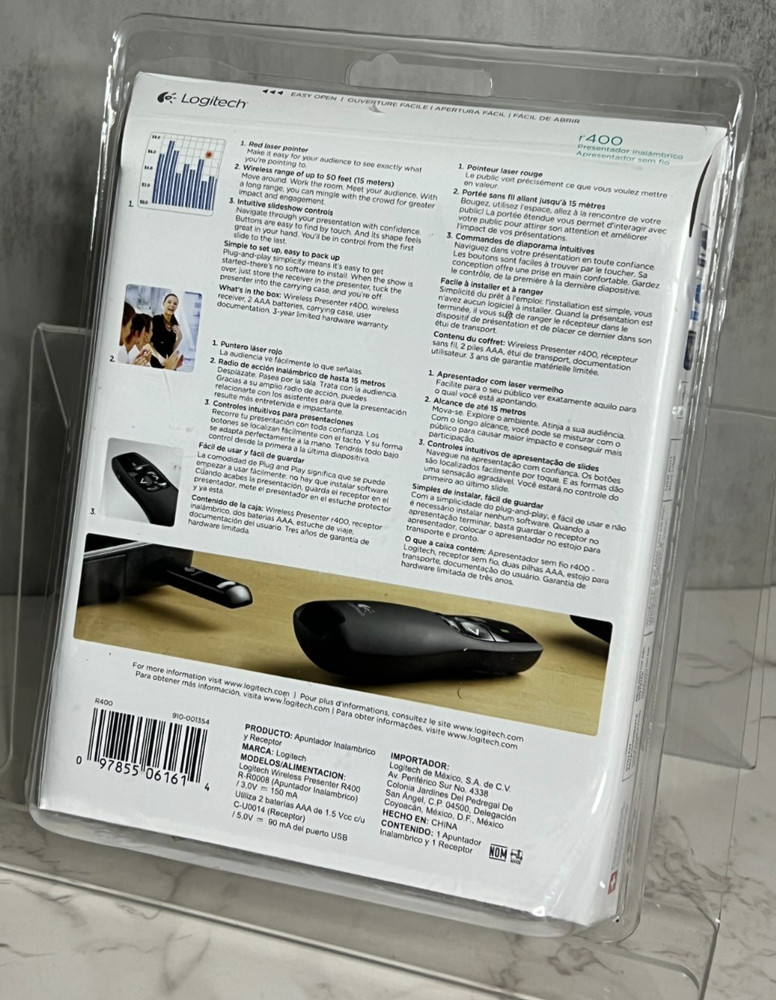 NEW/SEALED! Logitech R400 Wireless Red Laser Presentation Remote and Pointer