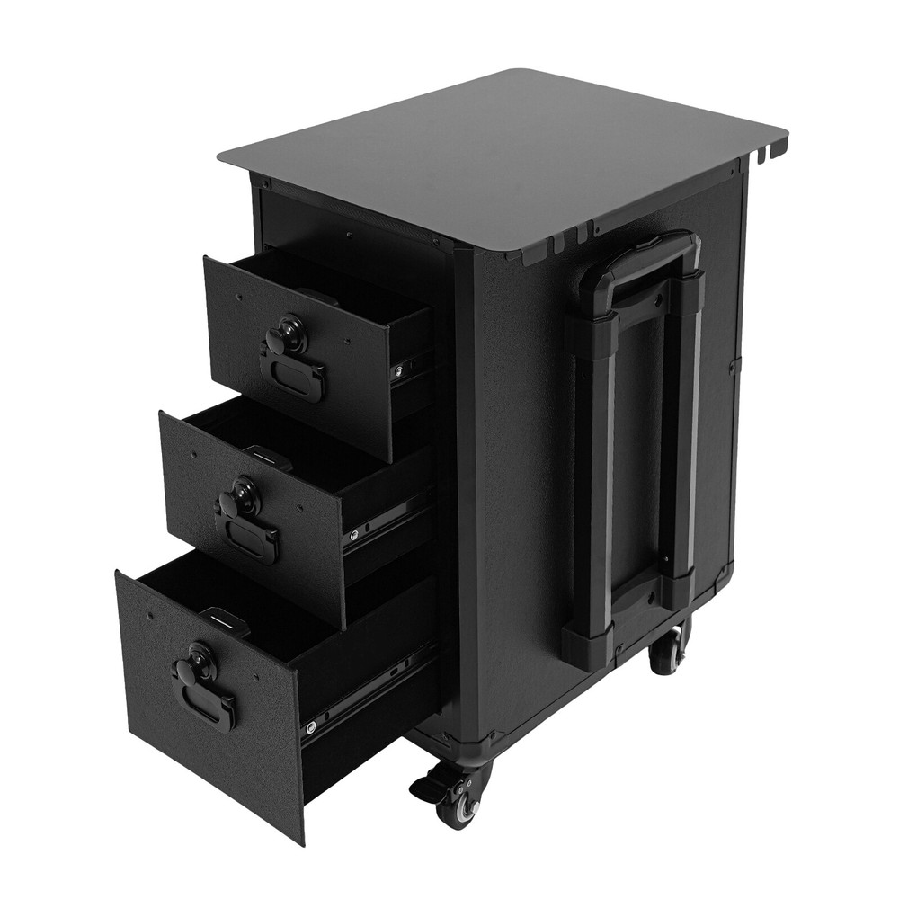 Rolling Makeup Case with Combination Lock Makeup Case with 4 Universal Wheels.