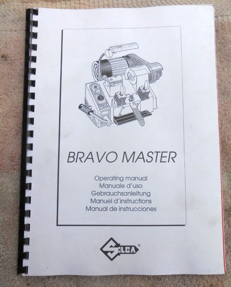 Key machine BRAVO MASTER  Operation  Manual