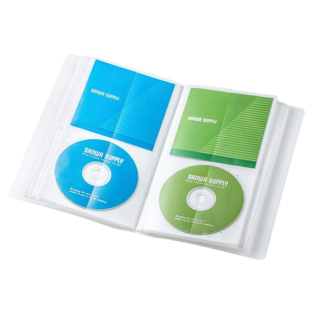 Disc file case compatible with CD jacket storage Clear FCD-FLBD32BCL
