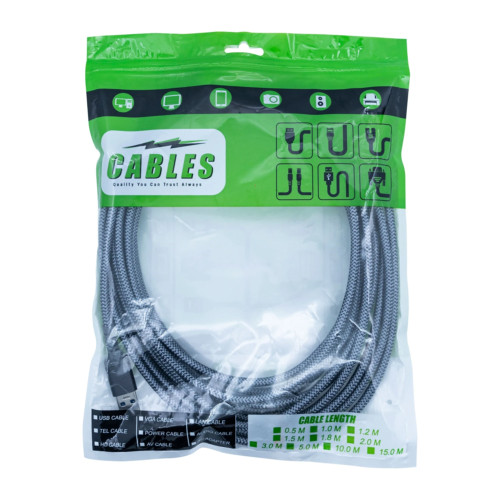 18 foot Braided USB-C Angled Data Cable