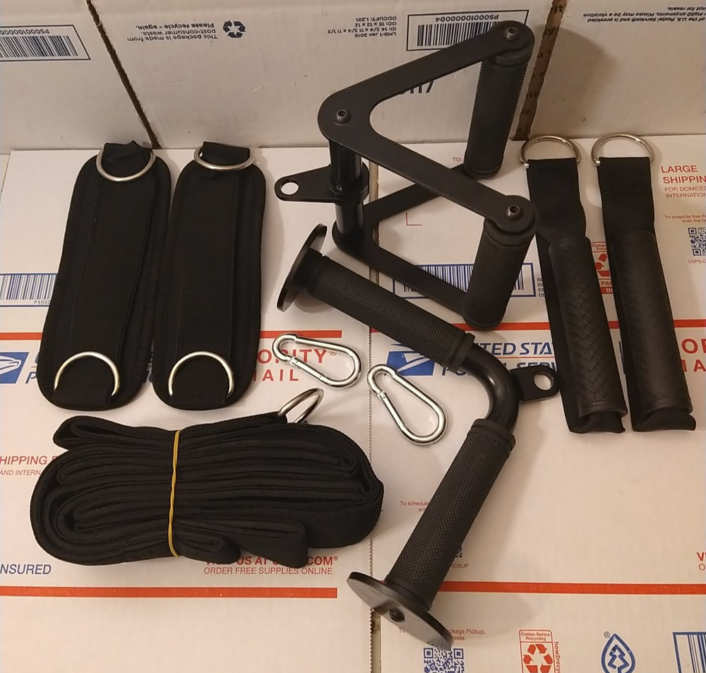 Gym Home Cable Machine Attachments Triceps Pull Down Accessories Cable Row V-Bar