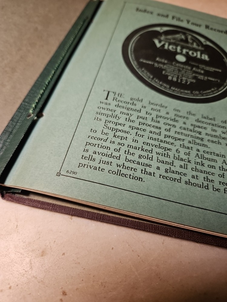 Antique Victor Victrola Record Index - Nice Example Teens 1920's