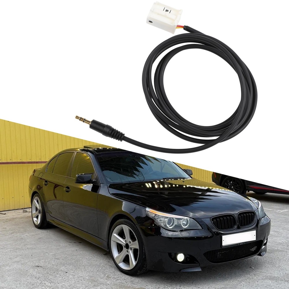 1pc Car Auto Black Auxilliary Cable Audio Adapter Connector For E60 E63 E66