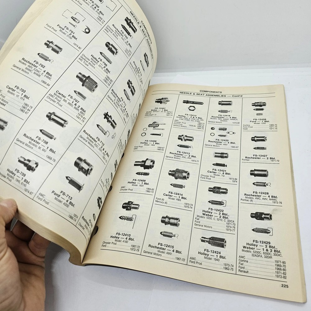 BWD Niehoff Carburetor components & unit parts guide