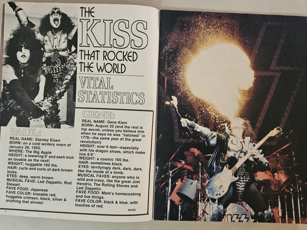 TV SUPERSTAR KISS PINUP BOOK 1978