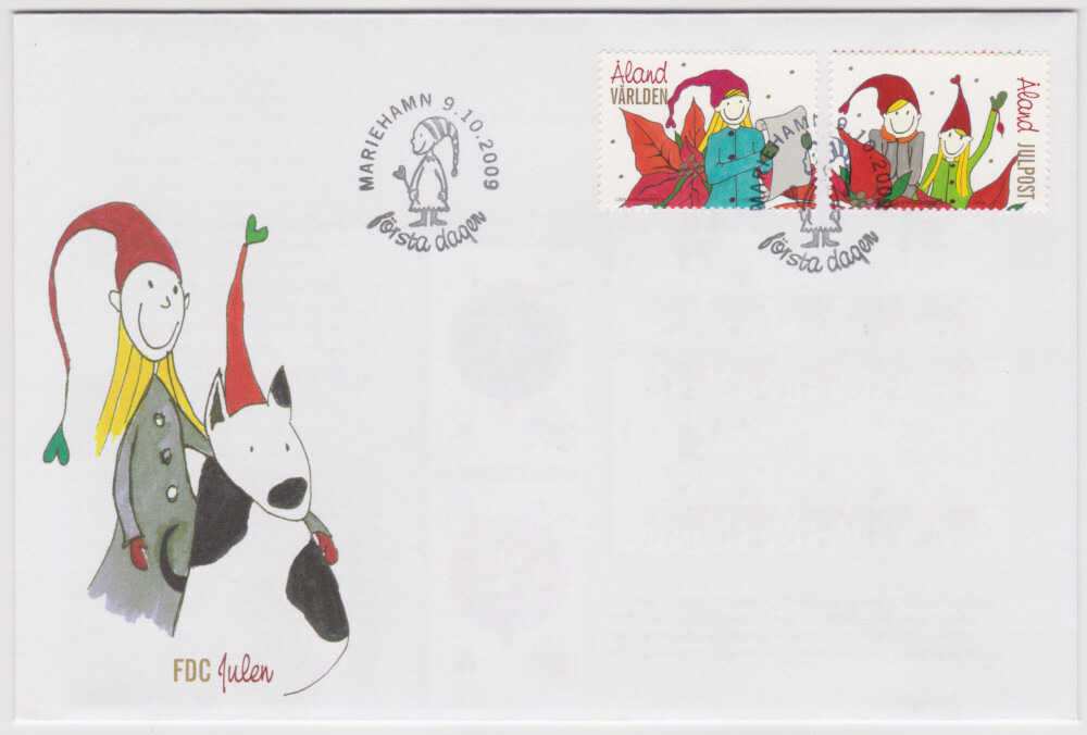 Aland FDC 2009 Christmas, Mint