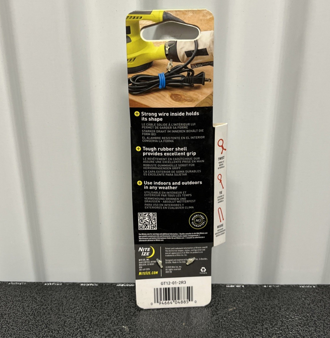 BRAND NEW IN BOX!! Nite Ize 2-Pack Gear Tie Reusable Rubber Twist Tie, 12"