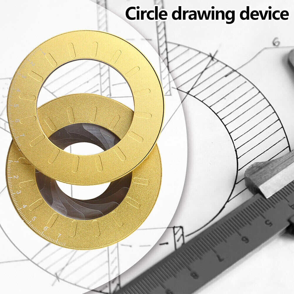 Adjustable Circular Drawing Circle Tool Set Stainless Steel Measuring Ruler