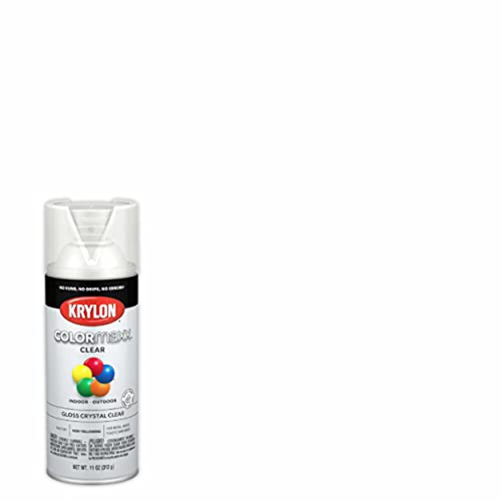 Krylon K05515007 COLORmaxx Acrylic Clear Finish for Indoor/Outdoor Use, Gloss Cr