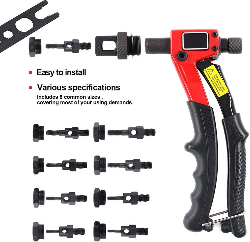Rivet Gun Kit Rivnut Thread Setting Tool Nut Setter NutSert Metric SAE Riveting