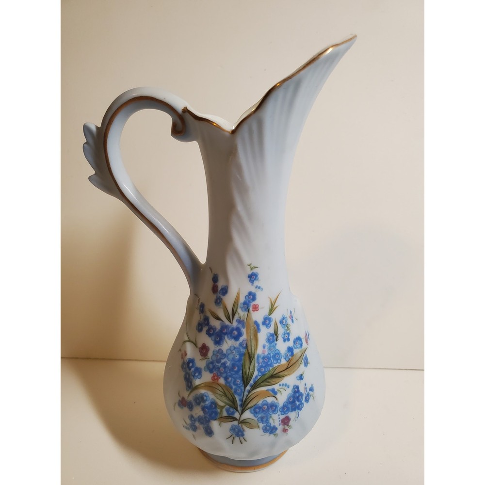 Flowery Ceramic Pitcher - 6"