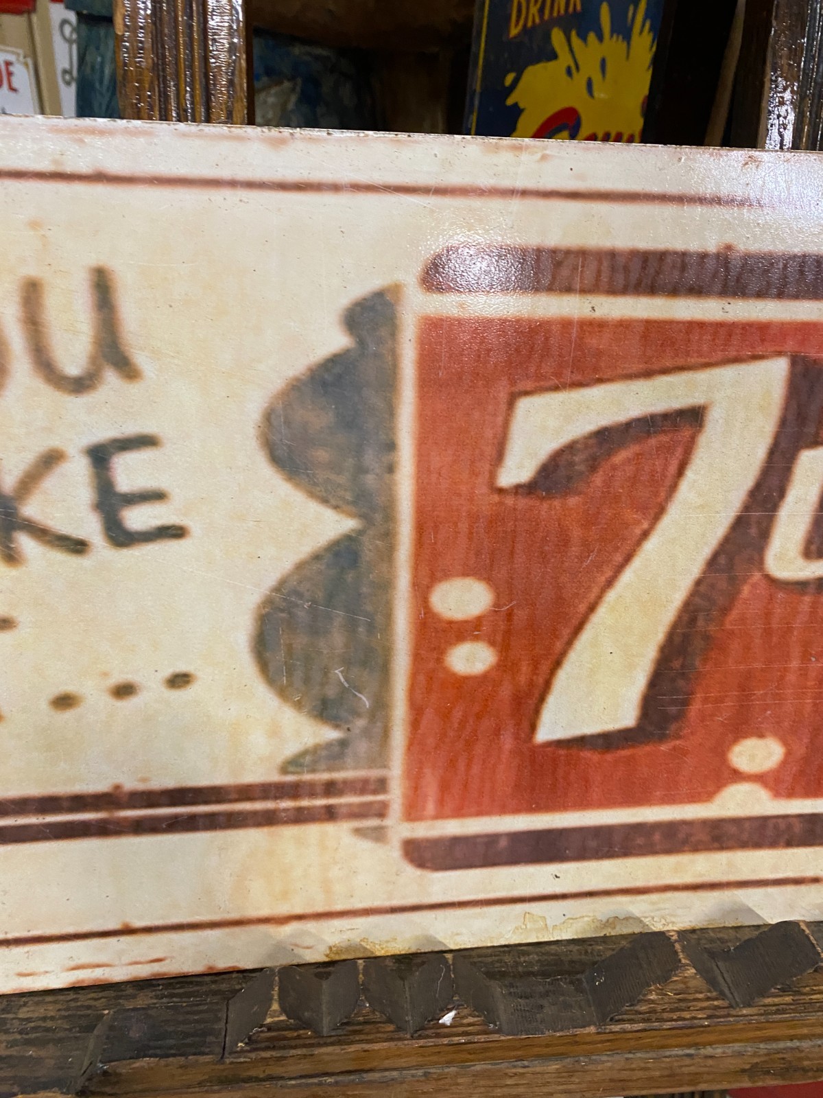 7UP SODA COLA Metal Sign 29 1/2" x 11" GAS OIL