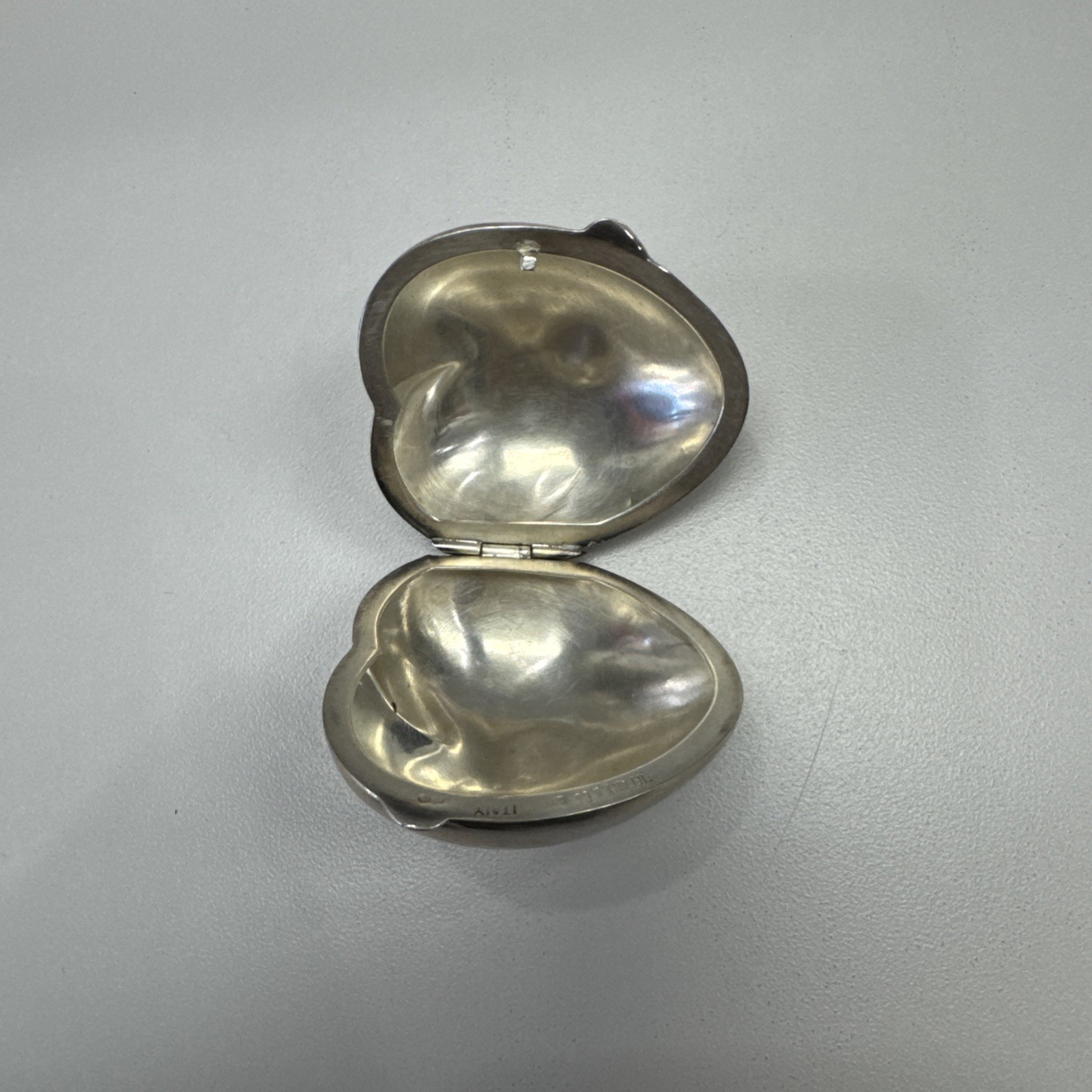Tiffany & Co. Sterling Silver Heart Shape Classic Pill Box (Vintage)