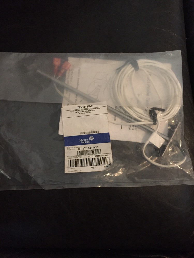 Johnson Controls TE-6311V-2 Duct Prob Temp. Sensor