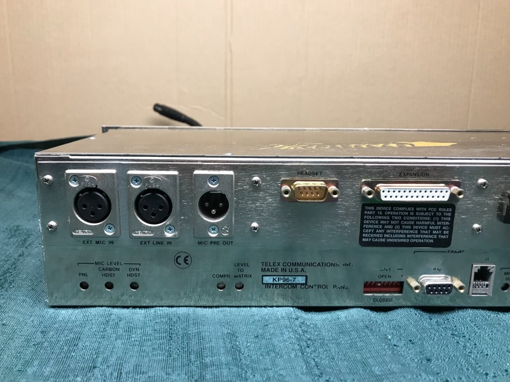 RTS by Telex Matrix Intercom System KP96-7 Intercom Control Panel w/ Cord + Mic