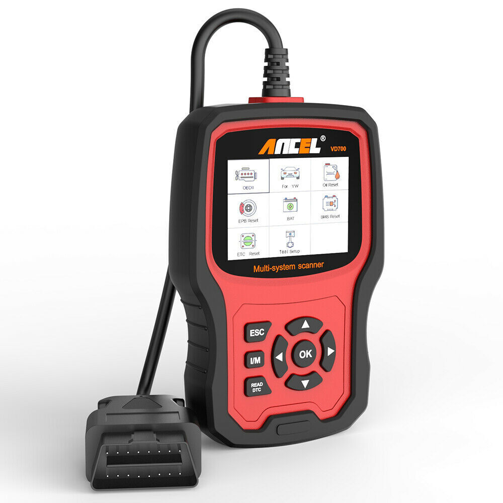 Ancel VD700 Car OBD2 Scanner Code Reader All System Diagnostic ABS SRS DPF Oil
