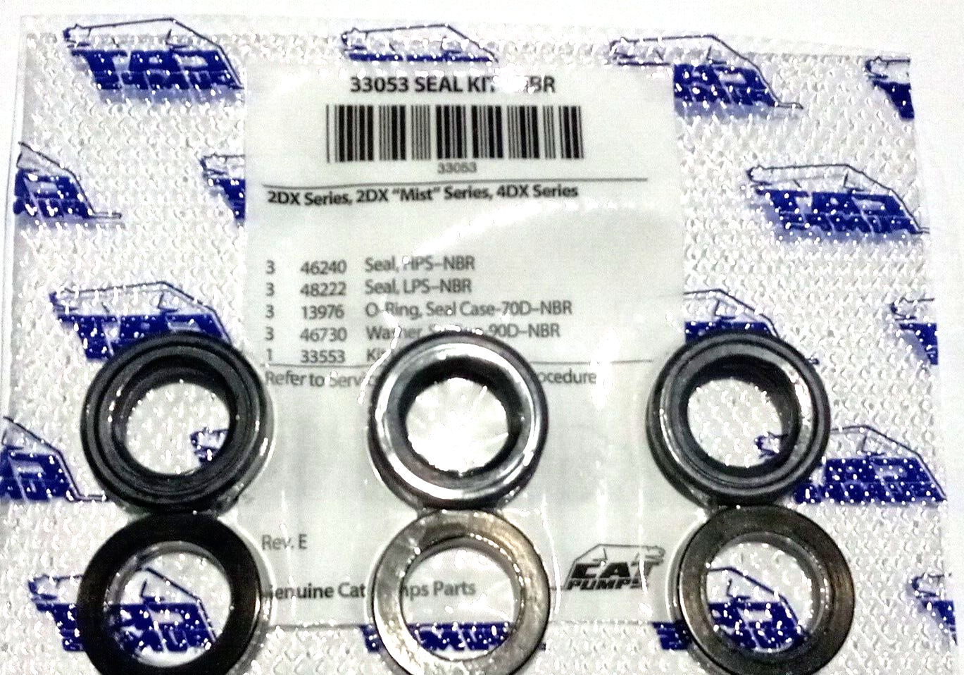 Cat Pump Seal Kit #33053 Cat Pump 2DX Series, Cat Pump 2X, OEM Part